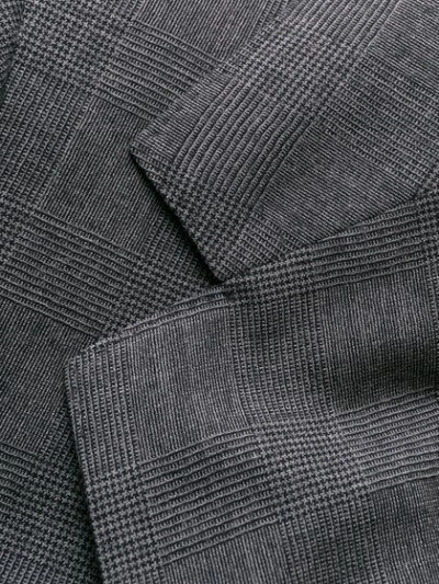 Shop Dolce & Gabbana Micro Check Print Blazer In Grey