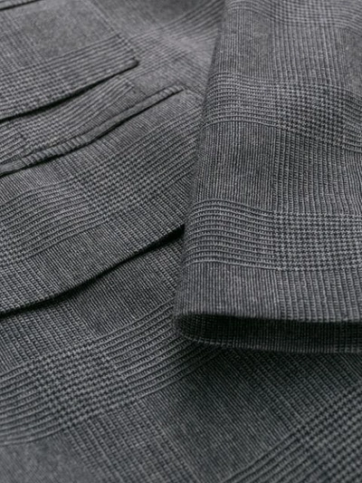Shop Dolce & Gabbana Micro Check Print Blazer In Grey