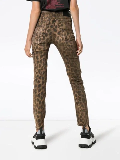 Shop R13 Leopard-print Jeans - Braun In Brown
