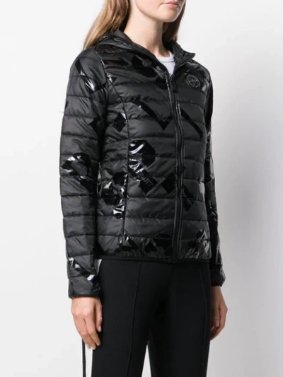 Shop Plein Sport Logo Print Puffer Jacket In Black