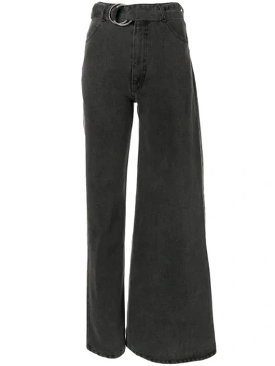 Shop Kseniaschnaider Asymmetric Design Jeans In Grey