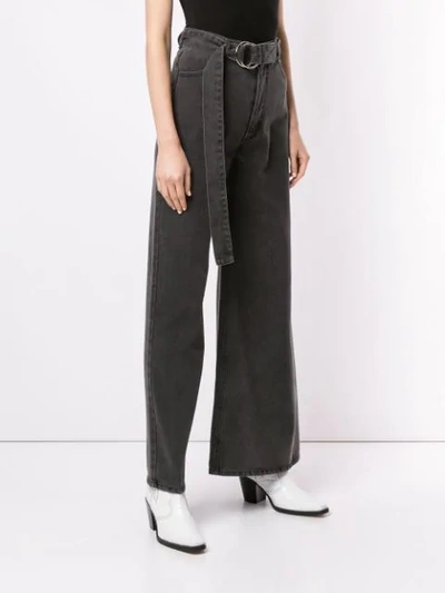 Shop Kseniaschnaider Asymmetric Design Jeans In Grey