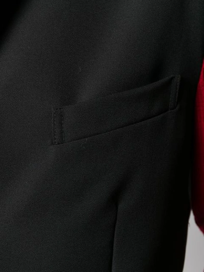 Shop Haider Ackermann Elongated Contrasting-sleeves Blazer In 26 Black + Duval Red
