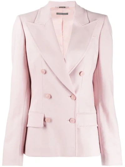 Alberta Ferretti Double-breasted Blazer In Pink