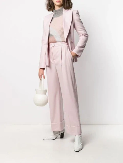Alberta Ferretti Double-breasted Blazer In Pink