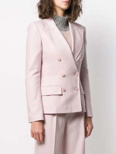 Alberta Ferretti Double-breasted Blazer In Pink