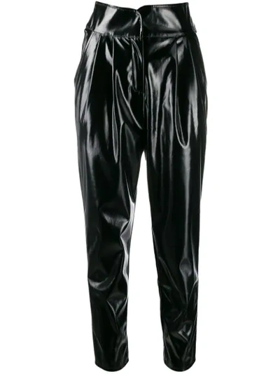 Shop Laneus High Waisted Trousers In Black