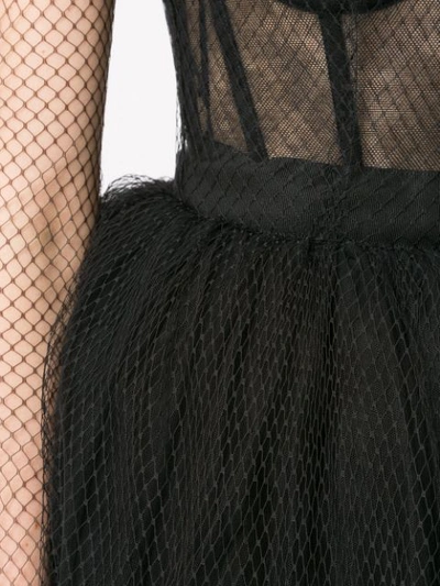 Shop Dolce & Gabbana Fishnet Tulle Dress In Black