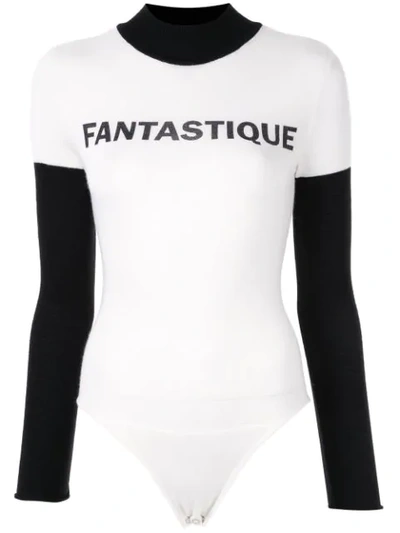 Shop Pushbutton Fantastique Knitted Body In White