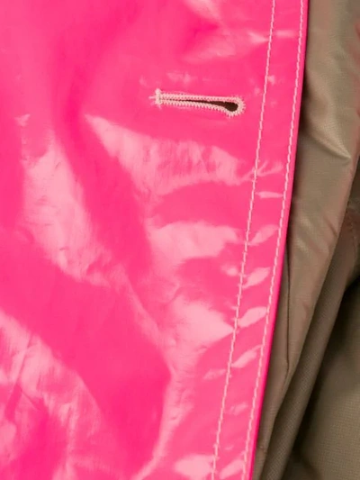 Shop Aspesi Laminated Single-breasted Coat In Pink
