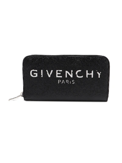 Shop Givenchy Iconic Print Wallet In Black