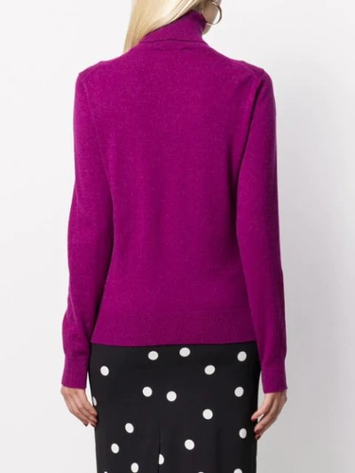 Shop Dolce & Gabbana Polo Neck Jumper In Purple