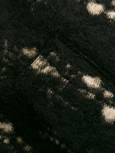 Shop Aspesi Double-breasted Tweed Coat In Black