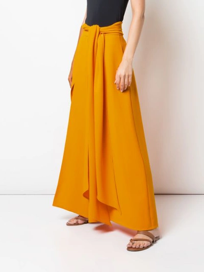 Shop Carolina Herrera Flared Trousers In Orange