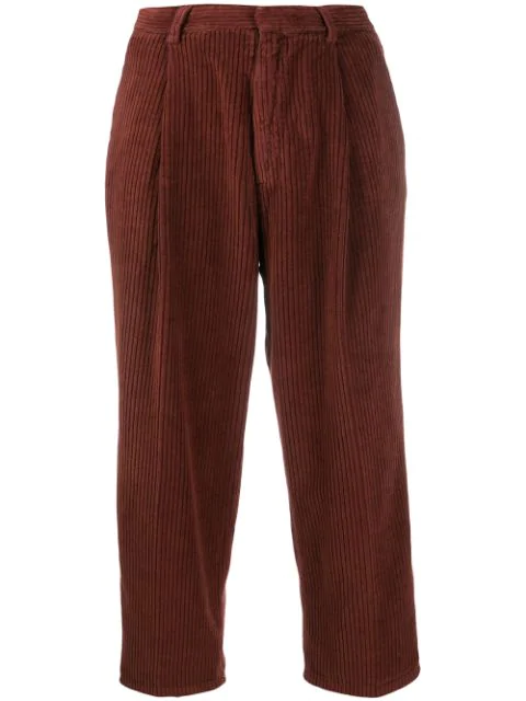 corduroy cropped trousers