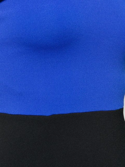 Shop Stella Mccartney Colour-block Long-sleeved Dress In Blue