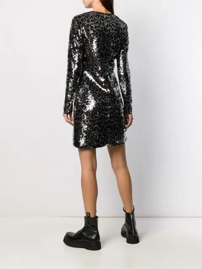 Michael Michael Kors Abito Paillettes Argento Maculato In Silver