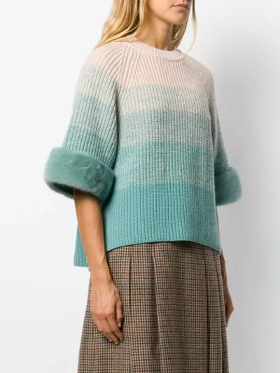 Shop Fendi Gradient Knitted Jumper In Gibran