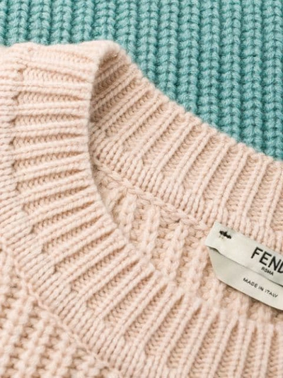 Shop Fendi Gradient Knitted Jumper In Gibran