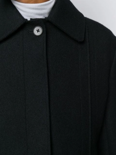 Shop Jil Sander Long Fitted Coat In Black