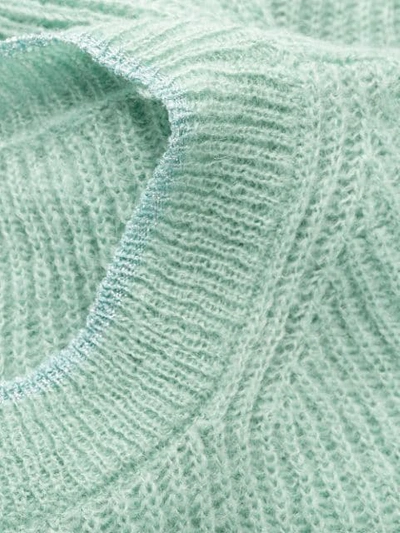Shop Altea Ribbed Knitted Jumper In Green