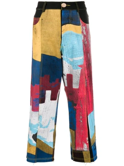 Shop Bethany Williams Abstract Print Jeans In Black