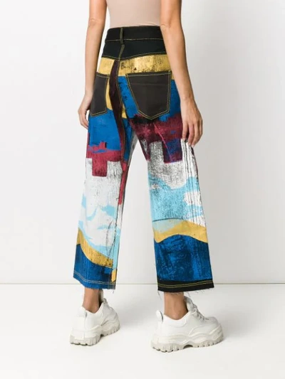 Shop Bethany Williams Abstract Print Jeans In Black