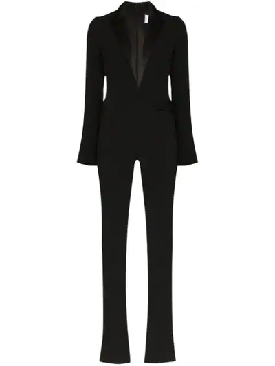 Shop Galvan Smoking-jumpsuit - Schwarz In Black