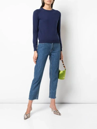 Shop Alexandra Golovanoff Knitted Jumper In Blue