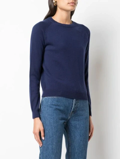 Shop Alexandra Golovanoff Knitted Jumper In Blue