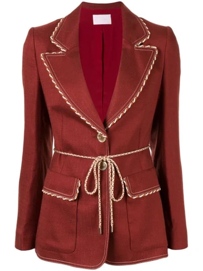Shop Peter Pilotto Single Breasted Blazer In Red