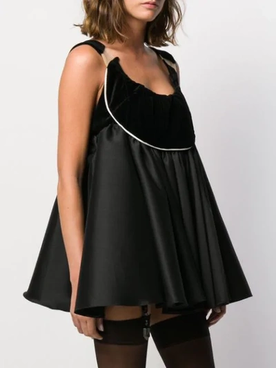 Shop Atu Body Couture Babydoll Mini Dress In Black