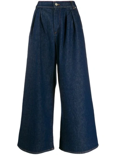 Shop Ps By Paul Smith Wide Leg Jeans In Blue