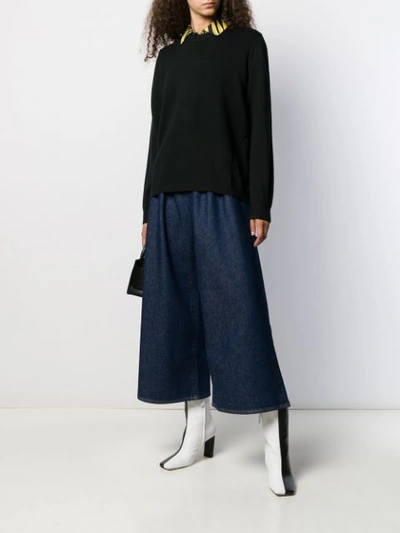 Shop Ps By Paul Smith Wide Leg Jeans In Blue