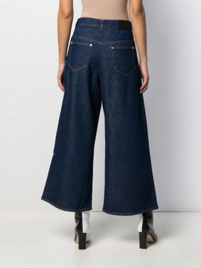 Shop Ps By Paul Smith Wide Leg Jeans In Blue