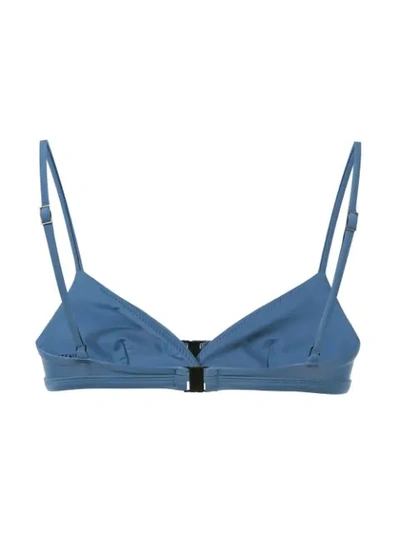 Shop Matteau Tri Crop Bikini Top In Blue