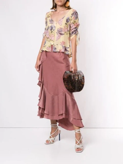 We Are Kindred Stevie Sweetheart Blouse In Yellow