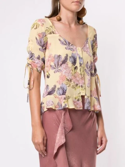 We Are Kindred Stevie Sweetheart Blouse In Yellow