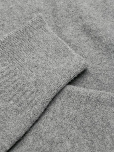 Shop Stella Mccartney Split-neck Boiled Sweater In Grey