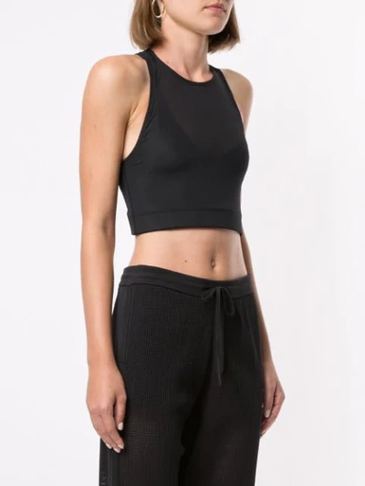 Shop Adam Selman Sport Racer Crop Top Adam Selman In Black