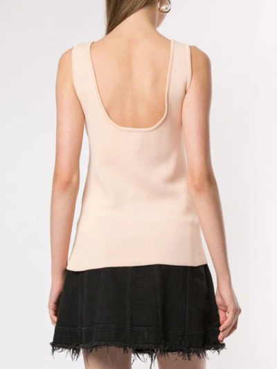 Shop Aje Lennon Logo Tank Top In Neutrals