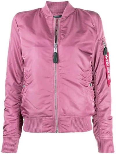 Shop Alpha Industries Ma-1 Bomber Jacket In Pink