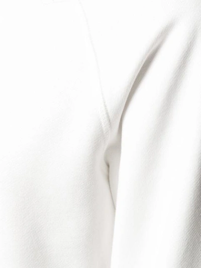 Shop Emporio Armani Logo Jacquard Trim Sweatshirt In White