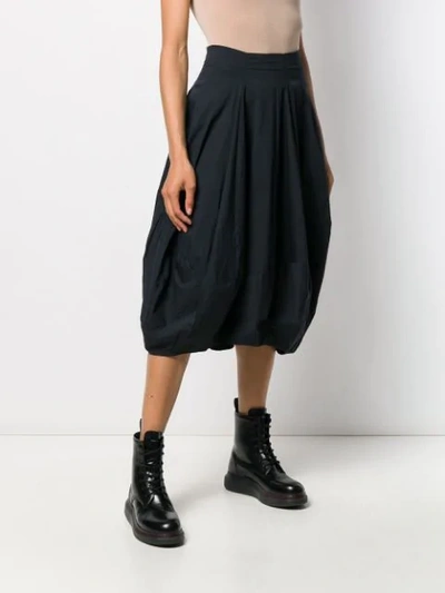Shop Rundholz Black Label Asymmetric Midi Skirt In Blue