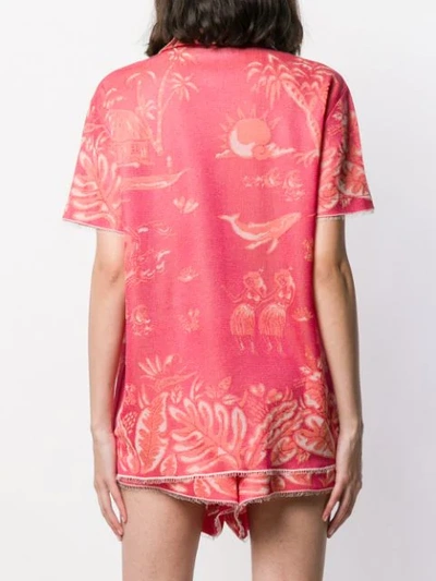Shop Alanui 'hawaiian Dream' Hemd In Orange