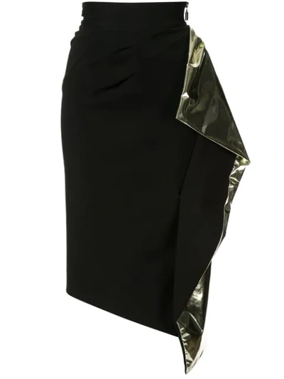 Shop Maticevski Alkali Draped Detail Skirt In Black