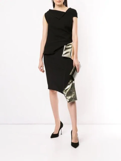 Shop Maticevski Alkali Draped Detail Skirt In Black