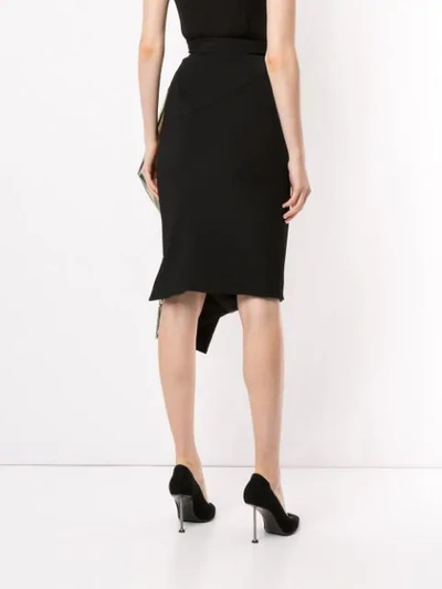Shop Maticevski Alkali Draped Detail Skirt In Black