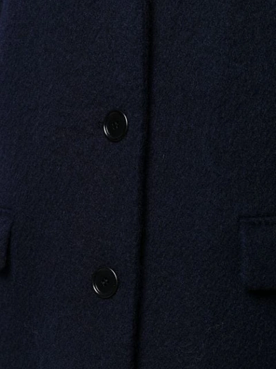 Shop Aspesi Brushed Soft Knit Overcoat In Blue