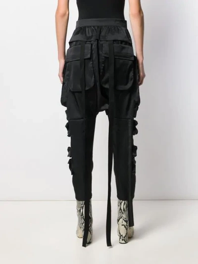 Shop Ben Taverniti Unravel Project Loose Fit Cropped Trousers In Black